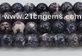 CRF335 15.5 inches 4mm round dyed rain flower stone beads wholesale