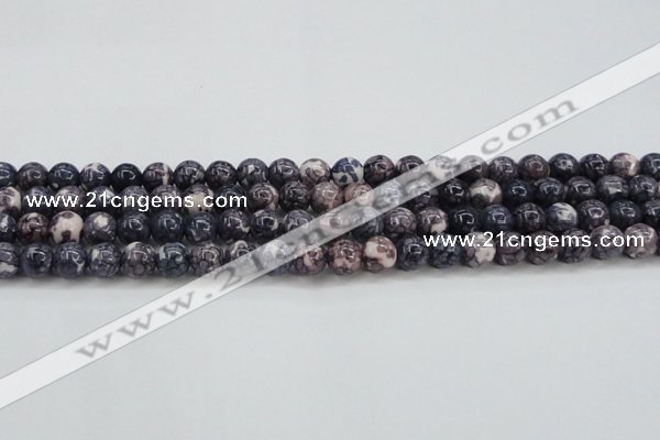 CRF337 15.5 inches 8mm round dyed rain flower stone beads wholesale