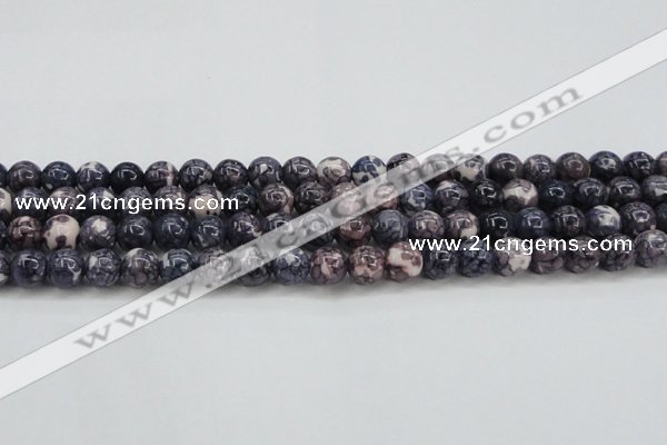 CRF338 15.5 inches 10mm round dyed rain flower stone beads wholesale