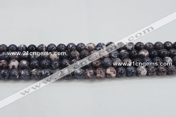 CRF339 15.5 inches 12mm round dyed rain flower stone beads wholesale