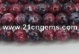 CRF343 15.5 inches 6mm round dyed rain flower stone beads wholesale