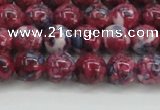 CRF344 15.5 inches 8mm round dyed rain flower stone beads wholesale