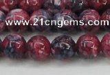 CRF346 15.5 inches 12mm round dyed rain flower stone beads wholesale