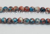 CRF35 15.5 inches 6mm round dyed rain flower stone beads wholesale