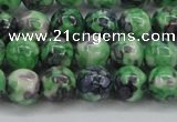 CRF351 15.5 inches 8mm round dyed rain flower stone beads wholesale