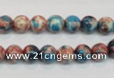 CRF36 15.5 inches 8mm round dyed rain flower stone beads wholesale
