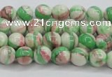 CRF380 15.5 inches 4mm round dyed rain flower stone beads wholesale