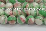 CRF382 15.5 inches 8mm round dyed rain flower stone beads wholesale