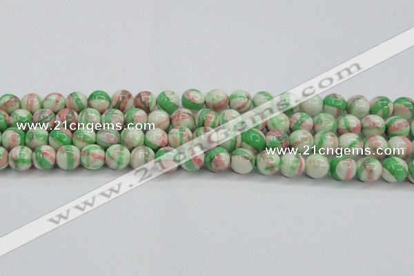 CRF384 15.5 inches 12mm round dyed rain flower stone beads wholesale