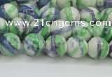 CRF388 15.5 inches 8mm round dyed rain flower stone beads wholesale