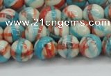 CRF400 15.5 inches 8mm round dyed rain flower stone beads wholesale