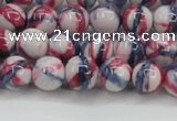 CRF406 15.5 inches 8mm round dyed rain flower stone beads wholesale