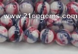 CRF407 15.5 inches 10mm round dyed rain flower stone beads wholesale