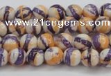 CRF410 15.5 inches 4mm round dyed rain flower stone beads wholesale