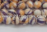 CRF411 15.5 inches 6mm round dyed rain flower stone beads wholesale