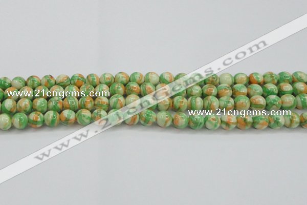 CRF418 15.5 inches 8mm round dyed rain flower stone beads wholesale