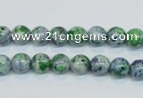 CRF43 15.5 inches 6mm round dyed rain flower stone beads wholesale