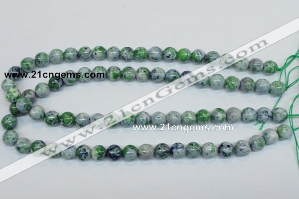 CRF43 15.5 inches 6mm round dyed rain flower stone beads wholesale