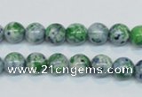 CRF44 15.5 inches 8mm round dyed rain flower stone beads wholesale