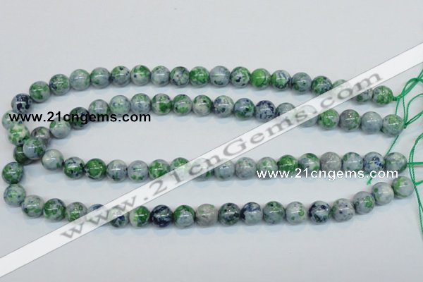 CRF44 15.5 inches 8mm round dyed rain flower stone beads wholesale