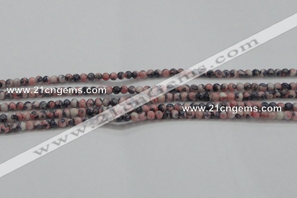 CRF445 15.5 inches 3mm round dyed rain flower stone beads wholesale