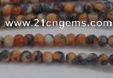 CRF446 15.5 inches 3mm round dyed rain flower stone beads wholesale