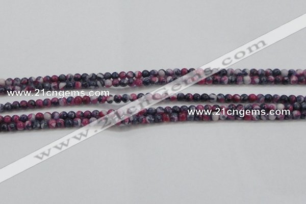 CRF447 15.5 inches 3mm round dyed rain flower stone beads wholesale