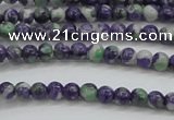 CRF448 15.5 inches 3mm round dyed rain flower stone beads wholesale