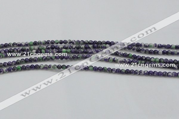 CRF448 15.5 inches 3mm round dyed rain flower stone beads wholesale