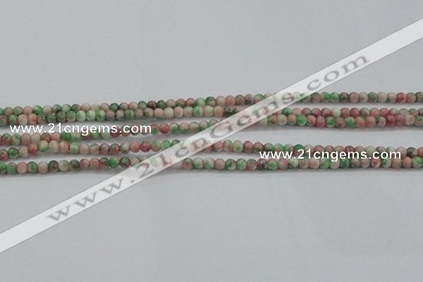 CRF449 15.5 inches 3mm round dyed rain flower stone beads wholesale