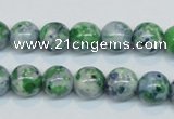 CRF45 15.5 inches 10mm round dyed rain flower stone beads wholesale