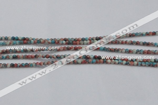 CRF450 15.5 inches 3mm round dyed rain flower stone beads wholesale