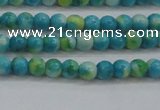 CRF451 15.5 inches 3mm round dyed rain flower stone beads wholesale