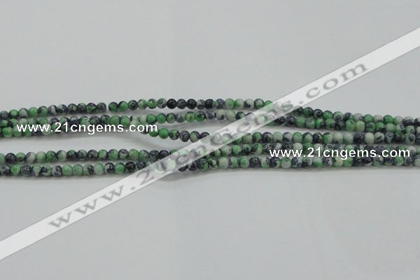 CRF453 15.5 inches 3mm round dyed rain flower stone beads wholesale