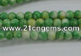 CRF454 15.5 inches 3mm round dyed rain flower stone beads wholesale