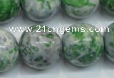 CRF50 15.5 inches 20mm round dyed rain flower stone beads wholesale