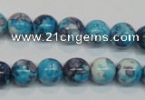 CRF58 15.5 inches 10mm round dyed rain flower stone beads wholesale