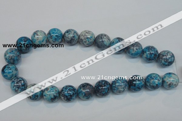 CRF62 15.5 inches 18mm round dyed rain flower stone beads wholesale