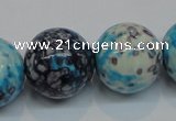 CRF63 15.5 inches 20mm round dyed rain flower stone beads wholesale