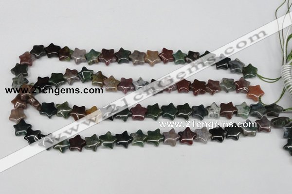 CRG03 15.5 inches 12*12mm star Indian agate gemstone beads wholesale