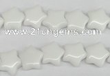 CRG06 15.5 inches 12*12mm star white agate gemstone beads wholesale