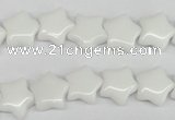 CRG06 15.5 inches 12*12mm star white agate gemstone beads wholesale