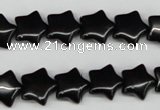 CRG07 15.5 inches 12*12mm star black agate gemstone beads wholesale