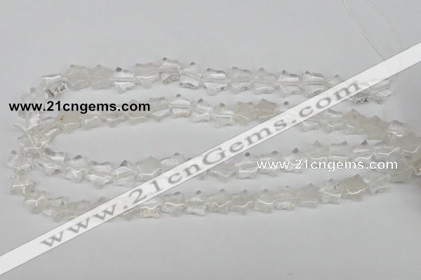 CRG08 15.5 inches 12*12mm star white crystal gemstone beads wholesale