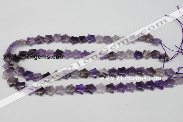 CRG12 15.5 inches 12*12mm star amethyst gemstone beads wholesale
