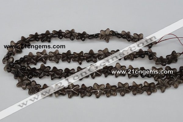 CRG16 15.5 inches 16*16mm star smoky quartz gemstone beads