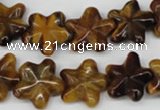 CRG18 15.5 inches 16*16mm star tiger eye gemstone beads wholesale