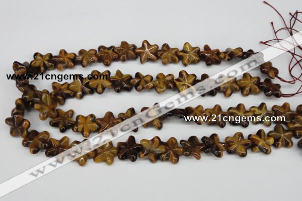 CRG18 15.5 inches 16*16mm star tiger eye gemstone beads wholesale