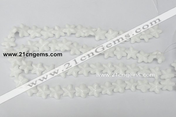 CRG20 15.5 inches 16*16mm star white agate gemstone beads wholesale