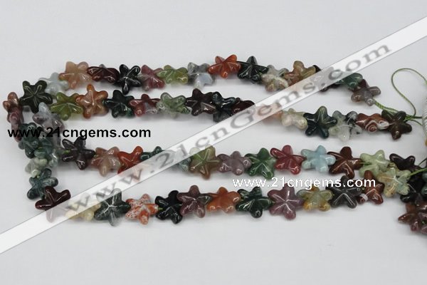 CRG24 15.5 inches 16*16mm star Indian agate gemstone beads wholesale